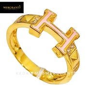 Merchant9 H Pink Permata 916 Gold Ring