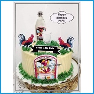 ℗ GIN and ROOSTER Theme Cake Topper Set