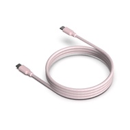 OneMore Allite Easy Cable 磁吸收納編織快充線 USB-C to USB-C 1m 粉色