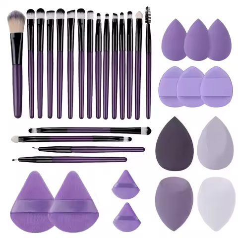 Makeup brush and sponge set Professional Makeup brush Set Beauty Blender Triangle Powder Puff Clean 