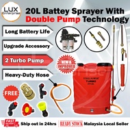 🔥READY STOCK🔥Ship Out In 24Hrs🔥 Upgraded Japan Battery Knapsack Shoulder Sprayer 20L Double Pump wit