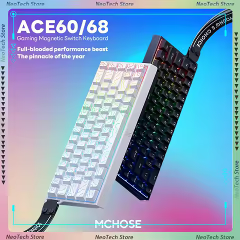 MCHOSE ACE68/ACE60 HE Magnetic Switch Mechanical Keyboard RT0.01mm 0.01ms 8000Hz RGB Hot Swappable W
