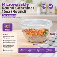 Microwavable Round Container 16oz (Round)/ Take Away Container / Bekas Makanan