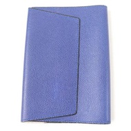 Valextra 優質皮革平裝書封，藍色，義大利製造，男女皆宜。