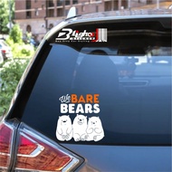 Blighoo Cutting Sticker We Bare Bears Cute Car Window Car Stickers 3 Cute Cool Bears