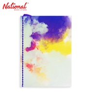 Premiere Notes Yarn Notebook with Plastic Cover 5.83x7.87 inches 80's 44gsm, Watercolor
