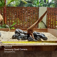 Hakkai stone ornament weighing 2.5 kg and driftwood for aquarium decoration measuring 40cm, iwagumi 