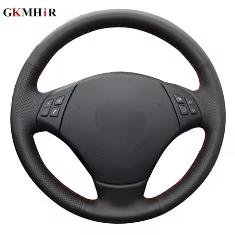 DIY Hand-stitched Black Artificial Leather Steering Wheel Cover for BMW E90 320 318i 320i 325i 330i 