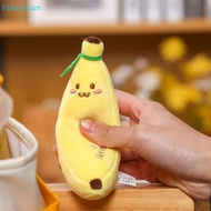 <Yiwuyuan> New 12CM Creative Interesting Banana Pendant Plush Toys Fruit Stuffed Dolls Keychain Orna