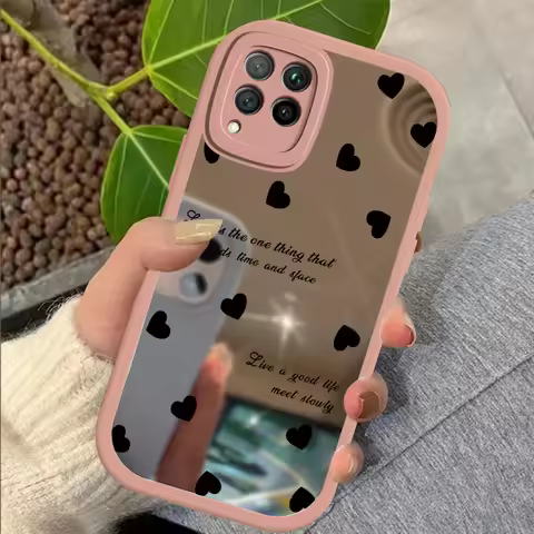 Love Heart Case For Huawei Magic 5 Pro Nova 7 SE 7i 6 4E 5T Mirror Girly Glossy Back Cover For Huawe