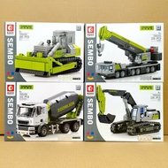 Sembo SEMBO CHEMBO Building Blocks705100- 3 Engineering Excavator Crane Boy Assembling Toys Children Gifts