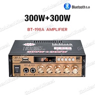 Power Amplifier Wireless Bluetooth Karaoke Fleco Bt-198A 300w+300w Power Amplifier Wireless Audio St