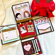 Q版紀念日手工禮物盒│日曆│爆炸盒│紀念禮物│情人節│客製化