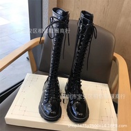 Tall Strappy Boots Women 2023 New Thick Bottom England Style Martin Boots