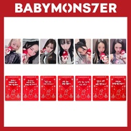 อัลบั้ม BABYMONSTER BABYMONS7ER Chritsmas YG PhotoCard JD Ver. การ์ดรูปถ่าย Rami Chiquita Pharita Ro