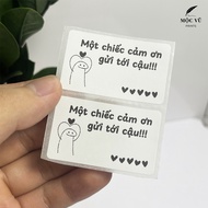 Set of 500 Meme Stickers A Thank You To You Size 5x3cm Adhesive - Moc Vu Prints A09 Thank You Sticke