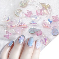 Nail Resin Fantasy Aurora​ 3D Molding Work​ Swan Butterfly Art Decoration Bow 10 pcs Of Embossed Par