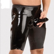 Plus Size Sexy Lingerie Man Exotic Pants Underwear Latex PU Men Sexy Leather Sexy Club Wear Catsuit 