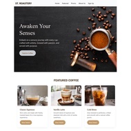 Coffee Shop Website Template - HTML CSS JavaScript - Bootstrap Navbar - Responsive Design - Easy to 