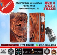 Original Garskin Smoant Charon 218 TC Box Mod - Free Custom- Wood