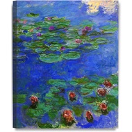 Water Lilies Red Claude Monet Art Reproduction Giclee Canvas Prints Wall Art For Home Decor 20x16