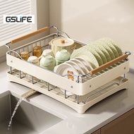 GSLife Dish Rack Stainless Steel Dish Drying Rack with Drainboard - Rak Pinggan Stainless Steel
