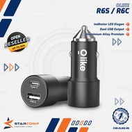 OLIKE Car Charger R6S R6C Set + Cable | Dual USB Fast Charging Car Charger 2.4A Free C or Micro Cabl