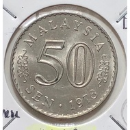 50 SEN 1973 ( UNC ) / MALAYSIA PARLAMENT HOUSE