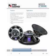 PS Pro Sound LF18X400 Subwoofer Speaker Driver 1000W Big power Inside/Outside voice coil long throw 