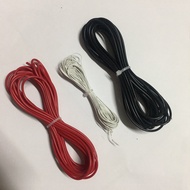 5 Meter 0.3mm Power Cord Black / Red Multi-Strand Core