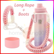 1Set Long Aquaflask Accessories Multifunctional Lanyard Handle Rope Shoulder Strap Extended Rope For Hydro Flask Tumbler Aquaflask  Paracord and Silicone Boot Set