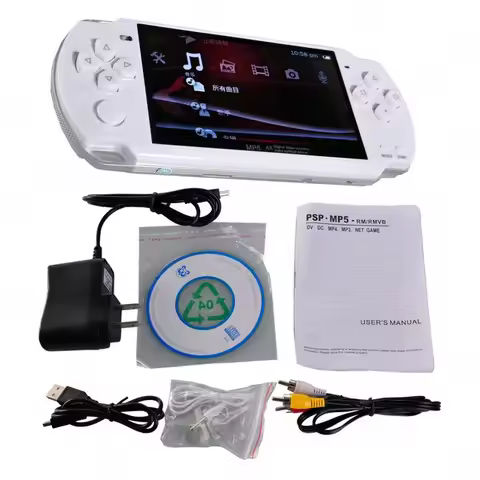 New Built-in 5000 games 8GB 4.3 Inch PMP Handheld Game Player MP3 MP4 MP5 Player Video FM Camera Por