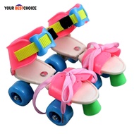 YBC Adjustable Children Roller Skates Double Row 4 Wheels Skating Shoes Children Roller Skates kid c