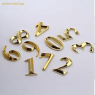 Onemetertop 1pc Height 5cm Golden Home Sticker Address Door Label Gold Modern House Number SG