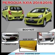 PERODUA AXIA 2014 2015 2016 FULLSET SKIRTING (FRONT V LIP,SIDE SKIRT, REAR DIFFUSER) PU GETAH BODYKI