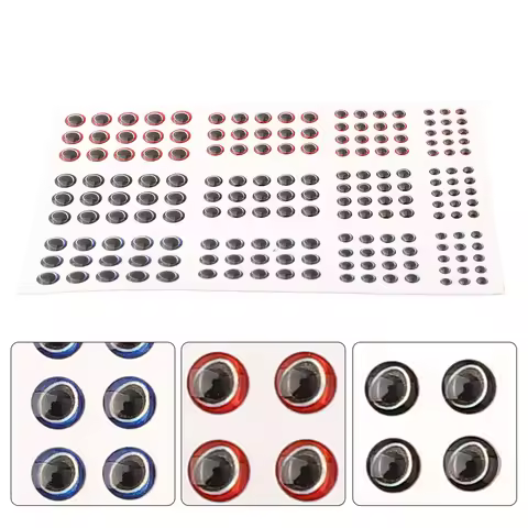 183Pcs/lot Fishing Lure Eyes Holographic 3D 3-6mm Artificial Fish Eyes Sticker Fishing Lures Eyes Li