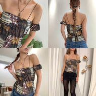 Try_yorata | Blursday Michelin top Mini lettuce top Blue lace Legging Skants เสื้อกล้าม เสื้อครอปสาย