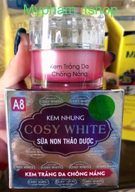 Kem Dưỡng Trắng Da Chống Nắng _Kem Nhung COSY WHITE Sữa Non Thảo Dược A8 18gram