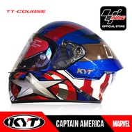 KYT TT-COURSE CAPTAIN AMERICA MARVEL SERIES FULLFACE HELMET