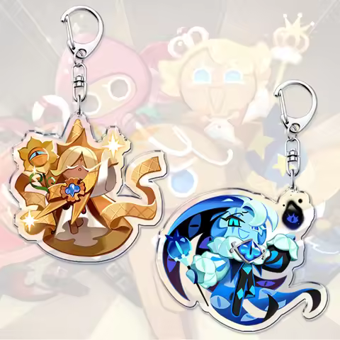 Hot Game Cookie Chibis Keychains for Accessories Bag Shadow Milk Pure Vanilla Mystic Flour Candy App