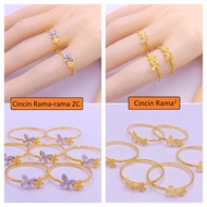 CINCIN RAMA-RAMA PADU Emas 916 Original Cincin Emas Cincin Padu Cincin Bajet Emas 916 Bajet Emas 916