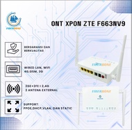 ZTE F663NV9 ONT XPON LENGKAP ADAPTOR