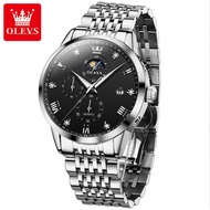 OLEVS 2925 Simple Trendy Calendar Quartz Watch Steel Band Waterproof Men's Watch (Original Watch Box