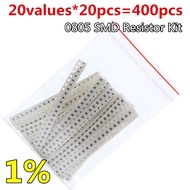 20Values*20PCS=400PCS 0805 SMD Resistor Kit 1% 1/8W (10ohm~1M ohm) component diy Resistors samples k