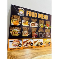 SINTRA BOARD MENU A4 & A3 Size Waterproof Print