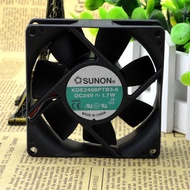 Ready Stock Original Taiwan TAJUN TAJUN 8025 24V Inverter Cooling Fan KDE2408PTB3-6 8CM