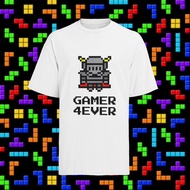 Organic Mens Retro Gamer 4 Ever Geek Nerd Console Pc Pixel Player One T-Shirt