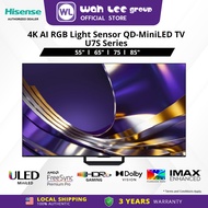 Hisense 55" 65" 75" 85" 100" 4K UHD Smart Google TV - U7S QD-MiniLED AI RGB Light Sensor 144Hz Refre