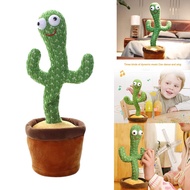 XIANS Dancing Cactus Plush Toy Home Decoration Repeat What You Say For Kids Shake Talking Toy Funny Gift Luminous