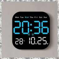 (DKCZ) Digital Clock with Date Digital LED Calendar with Remote Control Battery Operated Multifuncti